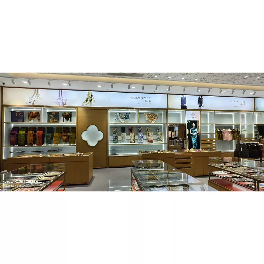 গ্লাস মহিলাদের পোশাক প্রদর্শন রাক